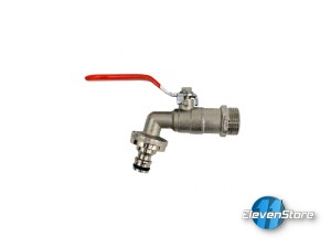 Metallkugelhahn 3/4" Außengewinde x 1" mit Kran kulowy metalowy 3/4"GZ x 1" mit Schnellkupplung