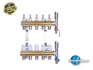 Heizkreisverteiler 5 Kreise mit PEX16-Adaptern  