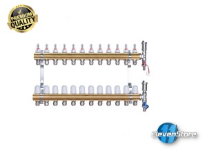 Heizkreisverteiler 12 Kreise mit PEX16-Adaptern 