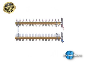 Heizkreisverteiler 14 Kreise mit PEX16-Adaptern 