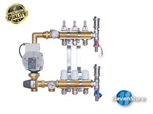 Heizkreisverteiler 3 Kreise mit PEX16-Adaptern  Wilo Pumpe 