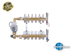 Heizkreisverteiler 6 Kreise mit PEX16-Adaptern  Wilo Pumpe