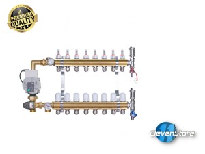 Heizkreisverteiler 8 Kreise mit PEX16-Adaptern  Wilo Pumpe