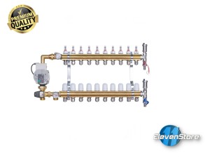 Heizkreisverteiler 10 Kreise mit PEX16-Adaptern  Wilo Pumpe