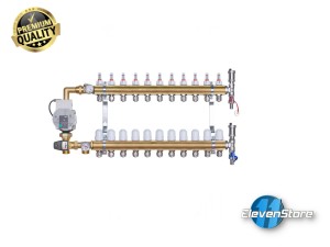 Heizkreisverteiler 11 Kreise mit PEX17-Adaptern  Wilo Pumpe