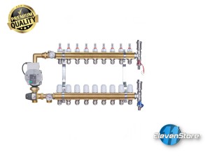 Heizkreisverteiler 9 Kreise mit PEX17-Adaptern  Wilo Pumpe 