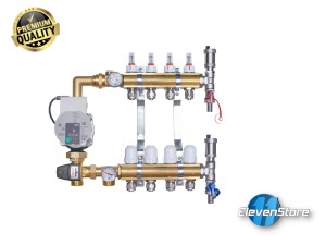 Heizkreisverteiler 4 Kreise mit PEX17-Adaptern  Wilo Pumpe