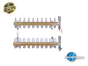 Heizkreisverteiler 10 Kreise mit PEX17-Adaptern
