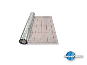  Alufolie für Fußbodenheizung Rasterfolie Fußbodenisolierung 50qm, 0,110mm